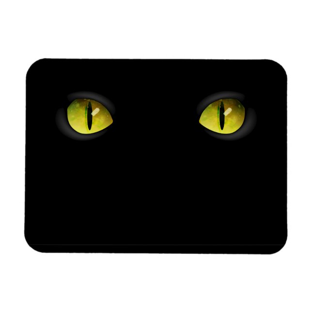 Glowing Black Cat Eyes in the Dark Magnet (Horizontal)