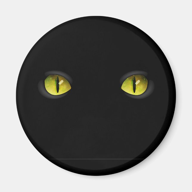 Glowing Black Cat Eyes in the Dark Magnet (Front)
