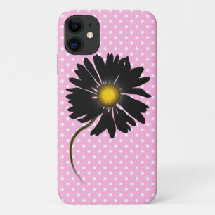 glowing black daisy iPhone 11 case