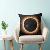 Glowing Black Hole Golden Ring Space Art Design
