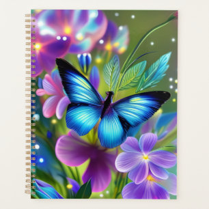 Glowing Blue Butterfly in Fairy Garden Planner