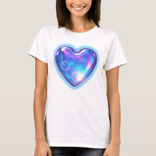 Glowing Blue Heart T-Shirt
