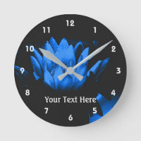 Glowing Blue Lotus Water Lily Flower Art