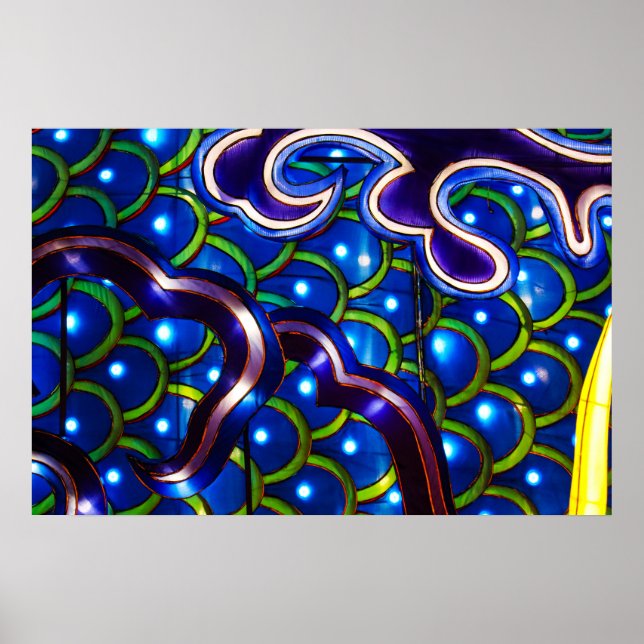 Glowing Blue Scales  Poster (Front)