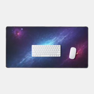 Glowing Blue Supernova Deep Space Nebula Desk Mat