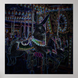 Glowing Bunny Poster