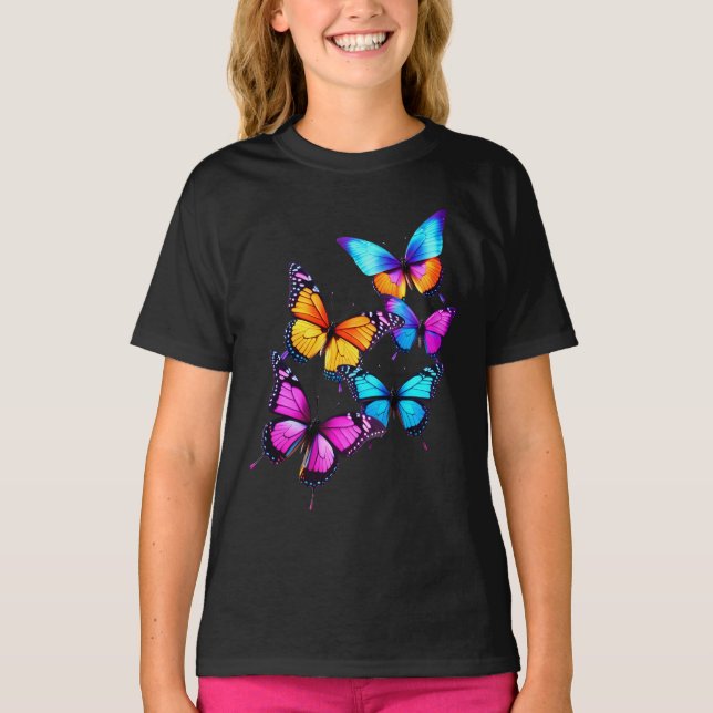 Glowing Butterflies T-shirt (Front)