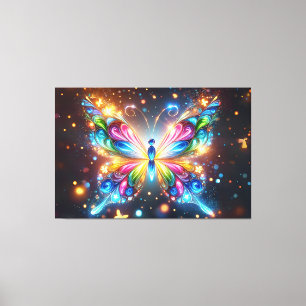 Glowing Butterfly Canvas Print