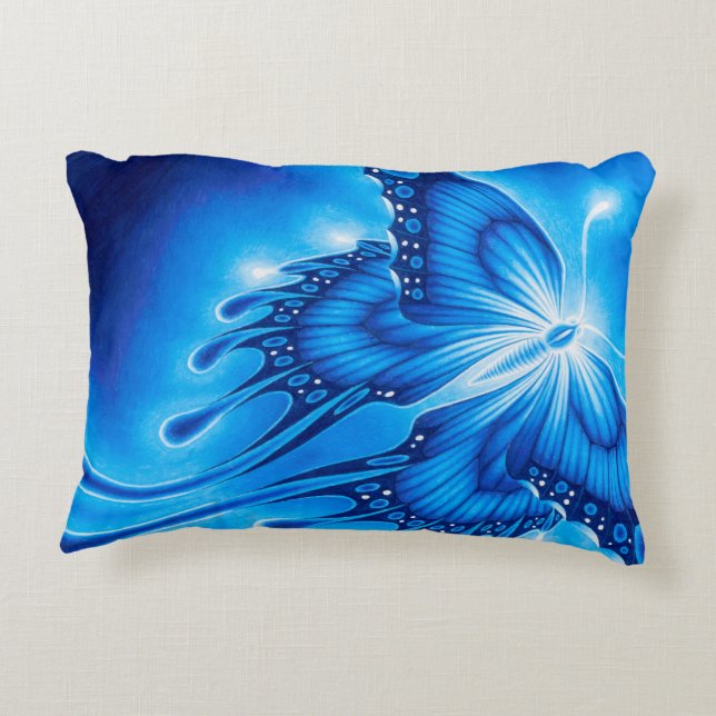 Glowing Butterfly Decorative Cushion (Back)