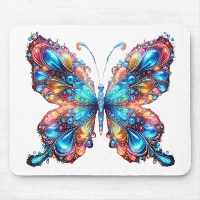 Glowing Butterfly Mouse Mat (Front)
