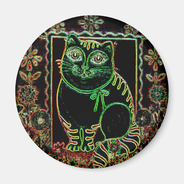 Glowing Cat Magnet (Front)
