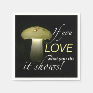 Glowing Ceramic Solar Mushroom Inspiration Napkin