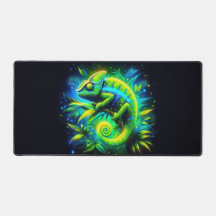 Glowing Chameleon, Eye-Catching Neon Animals