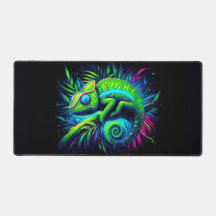 Glowing Chameleon, Eye-Catching Neon Animals