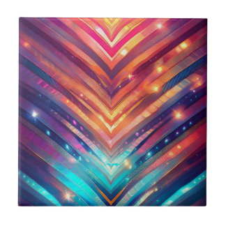 Glowing Chevron Number Two  Tile