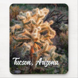 Glowing cholla Tucson, Arizona Mouse Mat