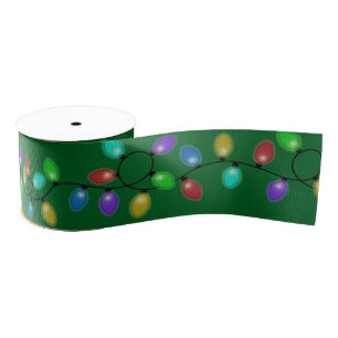 Glowing Christmas Lights  Grosgrain Ribbon