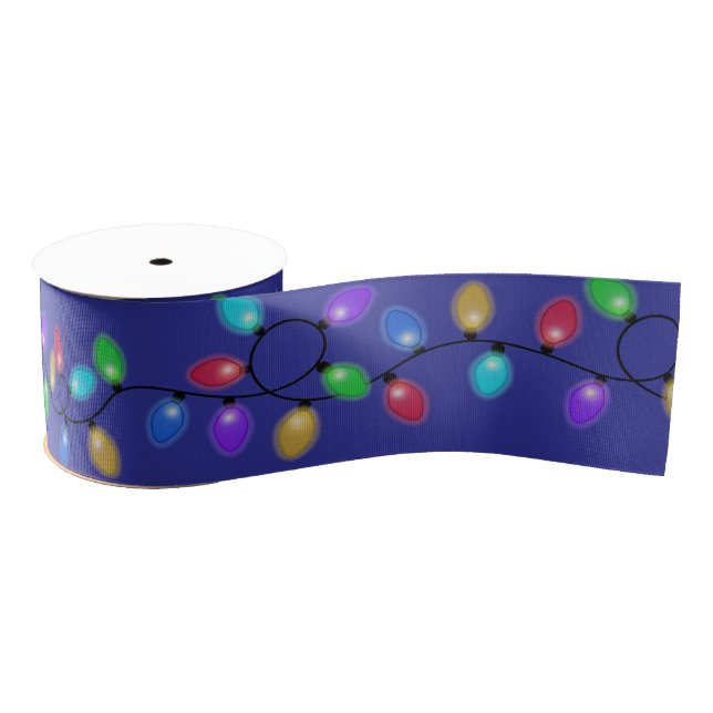 Glowing Christmas Lights  Grosgrain Ribbon (Spool)