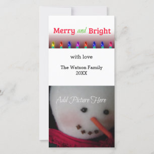 Glowing Christmas Lights Photo Card