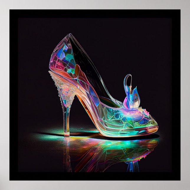 Glowing Cinderella Glass Slipper Poster (Front)