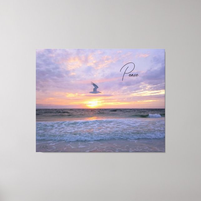 Glowing Clouds Over Sunset Canvas Print (Front)