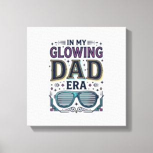 Glowing Dad Era Retro Neon Sunglasses Shirt_1 Canvas Print