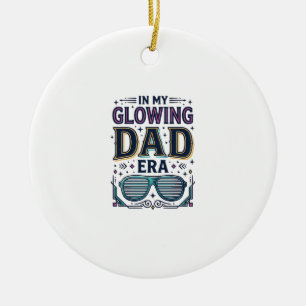 Glowing Dad Era Retro Neon Sunglasses Shirt_1 Ceramic Tree Decoration