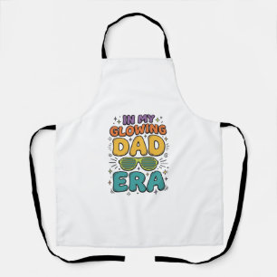 Glowing Dad Era Retro Sunglasses Dad Shirt Design_ Apron