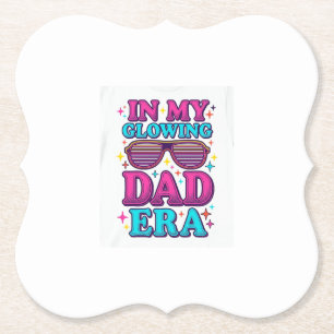 Glowing Dad Era Vintage Engraving Shirt Design_1 Paper Coaster