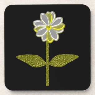 Glowing Daisy Flower Cork Coaster