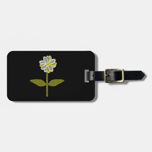 Glowing Daisy Flower Custom Luggage Tag (Front Horizontal)
