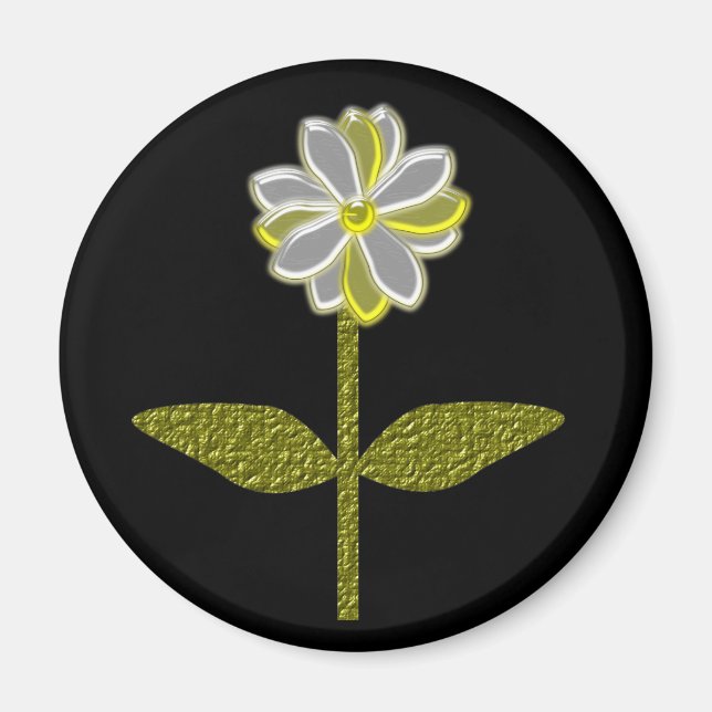 Glowing Daisy Flower Magnet (Front)