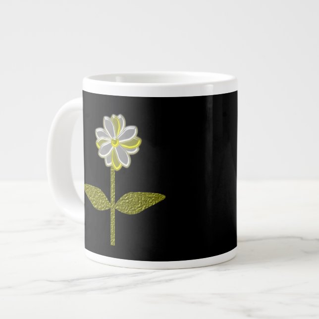 Glowing Daisy Flower Mug (Front Left)