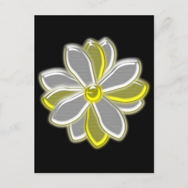 Glowing Daisy Flower Postcard (Front)