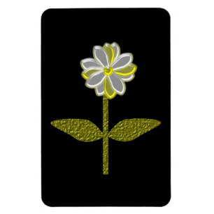 Glowing Daisy Flower Premium Magnet
