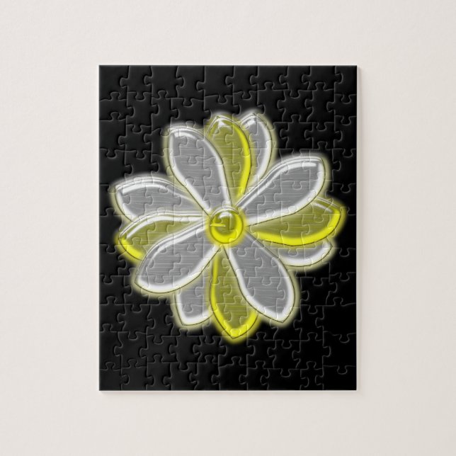 Glowing Daisy Flower Puzzle (Vertical)