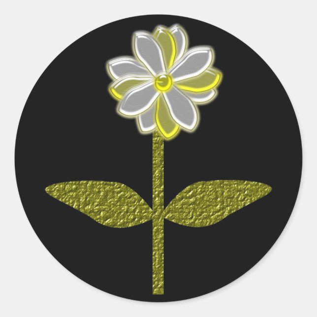 Glowing Daisy Flower Sticker (Front)