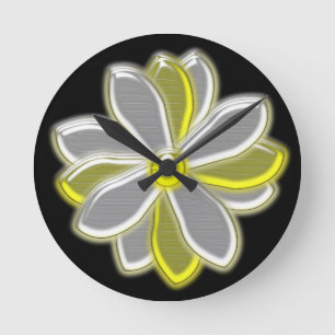 Glowing Daisy Flower Wall Clock
