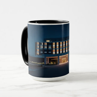 Glowing Dedication: Hospital at Night Mug
