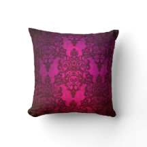 Glowing Deep Pink Damask Pattern