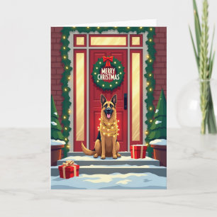 Glowing Dog Christmas Card