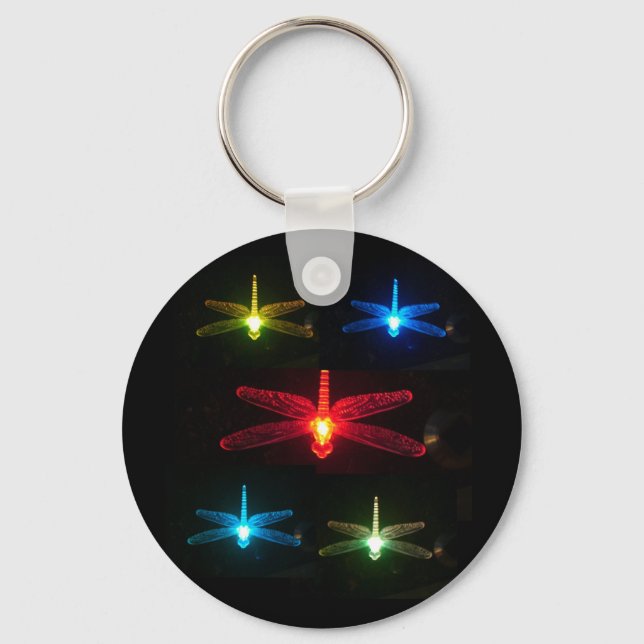 Glowing Dragonflies Key Ring (Front)