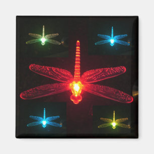Glowing Dragonflies Magnet