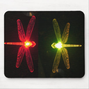 Glowing Dragonflies Mouse Mat
