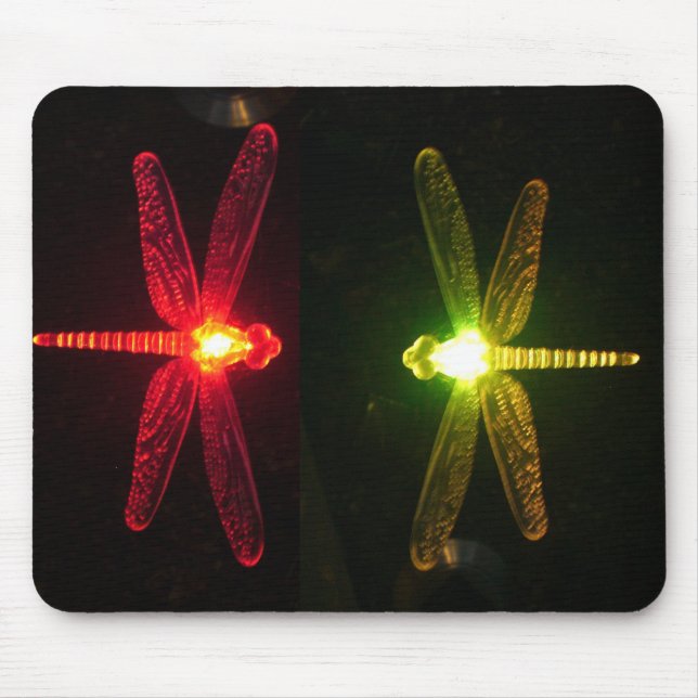 Glowing Dragonflies Mouse Mat (Front)