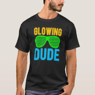 Glowing Dude party 80s vintage retro colourful 1 T-Shirt