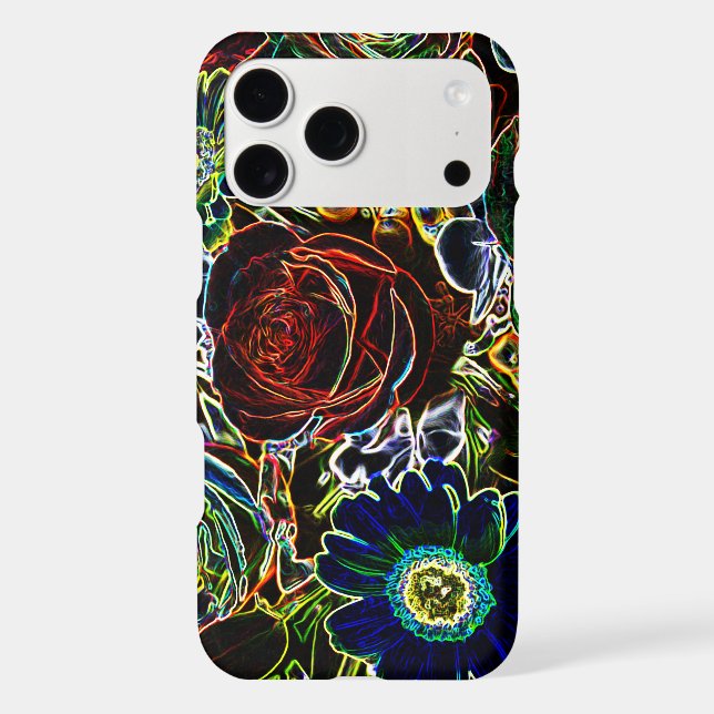 Glowing Edged Colourful Flower Bouquet (Back)