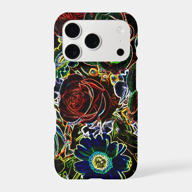Glowing Edged Colourful Flower Bouquet (Back)