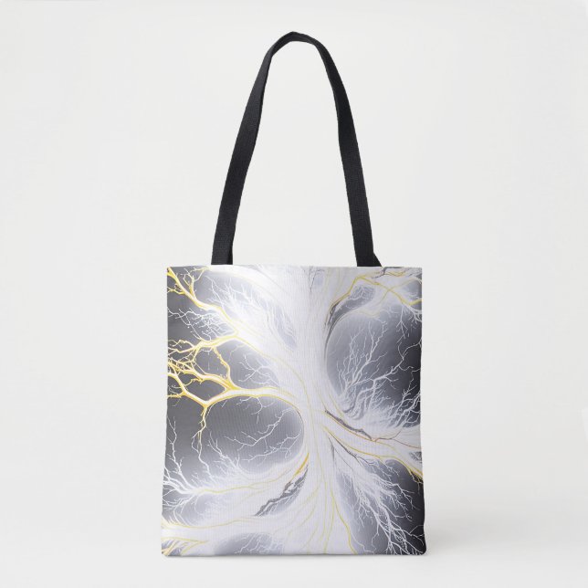 Glowing Energy Tree Abstract Tote Bag (Front)