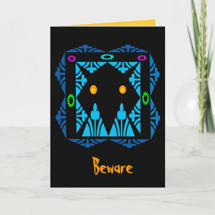 Glowing Eyes Halloween Card